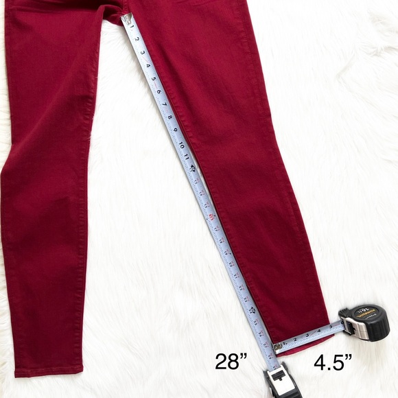 SOLD-NWT 7 For All Mankind {7FAM} Red Super Skinny Ankle Jeans - Picture 8 of 8